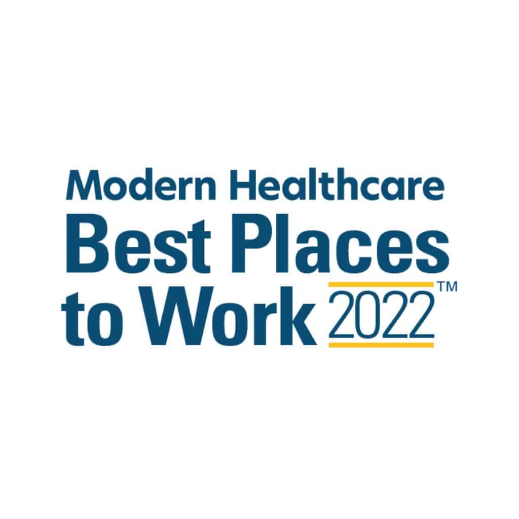 Modern Healthcare Best Places to Work 2022 Award staffdna