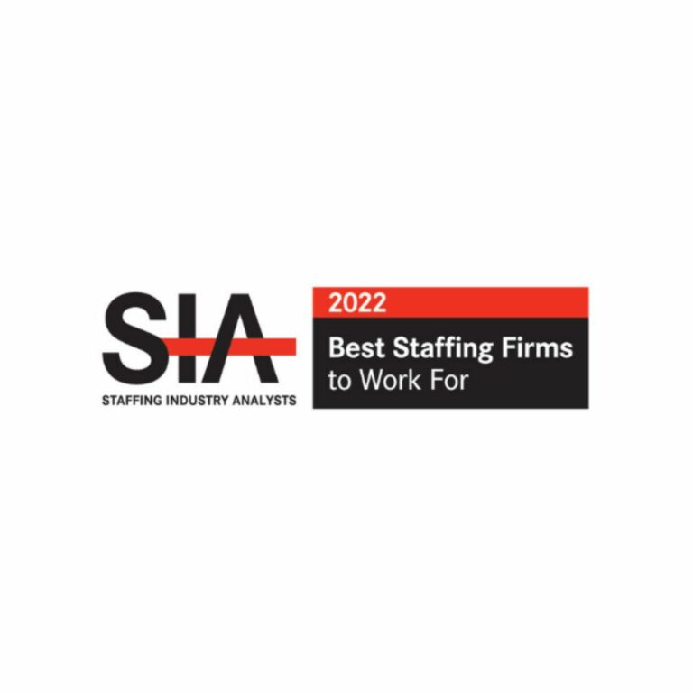 SIA Best Staffing Firms to Work For 2022 Award